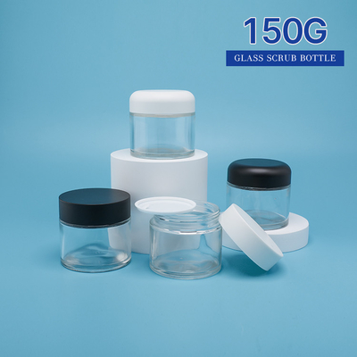 リサイクルされたガラス化粧品の瓶150gはサリチル酸栄養価が高いSkincareの包装の皮をむをごしごし洗う