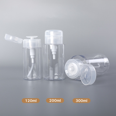 200ml 300mlの構造のプラスチック包装は明確な出版物ポンプ排出ペットびんをびん詰めにする