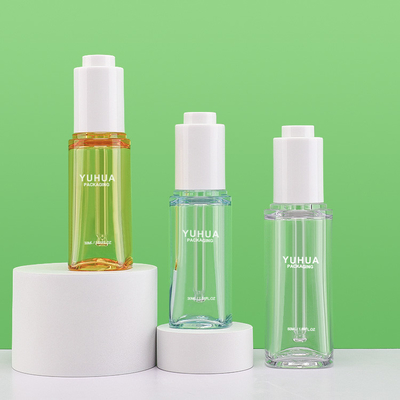 30ml 50ml点滴器の帽子が付いている注文PETGのプラスチック血清のびん