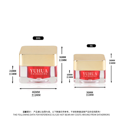 5g 10gのSkincareの包装のためのアクリルの正方形のクリームの鍋の瓶