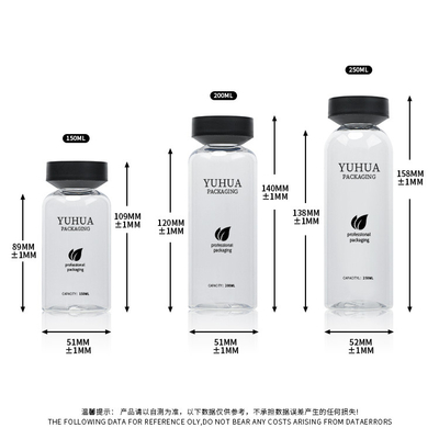 2.5oz 200ml 250ml 300mlの円形のプラスチック ジュースはEco友好的なペット飲料のプラスチックびんをびん詰めにする