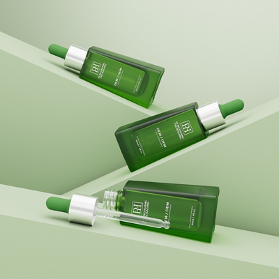 30ml 1オンスグリーンガラス空血清滴滴器ボトル EO 滅菌