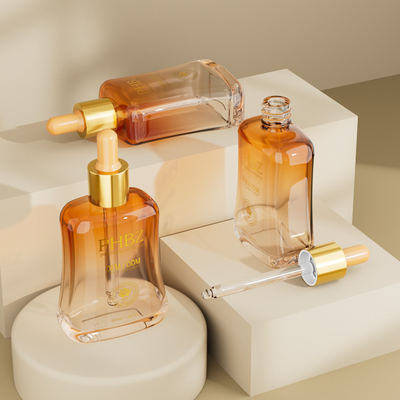 50ml エッセンス オイル セラム ボトル シルクスクリーン印刷付き スキンケアパッケージ