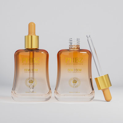 50ml エッセンス オイル セラム ボトル シルクスクリーン印刷付き スキンケアパッケージ