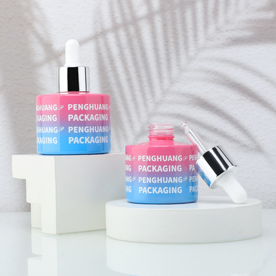 ドロッパーキャップ 30ml 50ml とファンシーガラスオイルセラムボトル