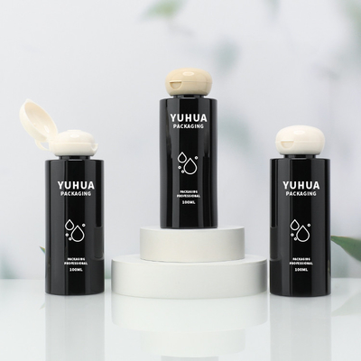 OEM 100ml PET プラスチック フリップキャップボトル シャンプー トナー 皮膚ケアパッケージ