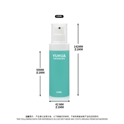120ml 空白の薄霧プラスチックスプレーポンプ ボディトナー用水