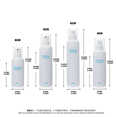 パーソナライズド ロゴ 120ml 150ml 180ml 白いプラスチックスプレーポンプ ボトル