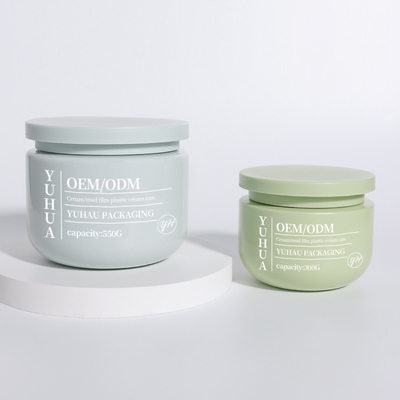 丸い空っぽの広口プラスチッククリームボトル 300g 550g 10oz ヘアボディスクロール容器