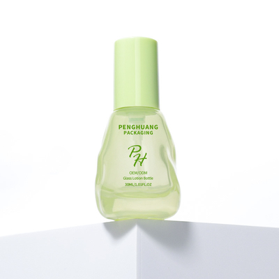 アボカド グリーン クリア 30ml ガラス液体 ファンデーション ボトル 皮膚ケア パッケージ