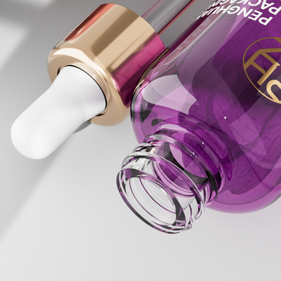 オーダーメイド ロゴ 30ml 血清オイルのための空の丸いガラスドロッパーボトル