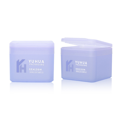 スクウェア・PP プラスチック化粧品瓶 300g メイク 綿の化粧品瓶 フリップトップキャップ