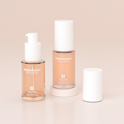 高級化粧品 グラス ヘアオイル セラム ボトル 20ml ローションポンプ ボトル
