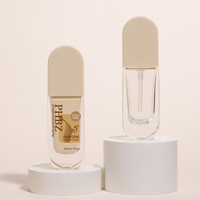 ガラスの液体ベースボトル 30ml 円筒形液体クリームローションボトル
