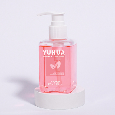 パーソナライズ可能な方形 125ml プラスチックポンプボトル ペット液体 ハンドソープボトル