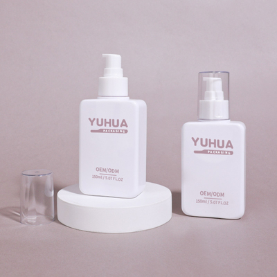 卸売 透明プラスチックローションボトル 150ml フラットスクエア シャンプーとコンディショナー ボトル