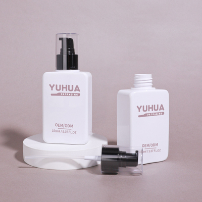 卸売 透明プラスチックローションボトル 150ml フラットスクエア シャンプーとコンディショナー ボトル