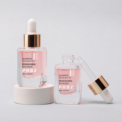 血清 ヘアオイル ボトル15ml 化粧品 梱包 方形 液体 基礎 ボトル