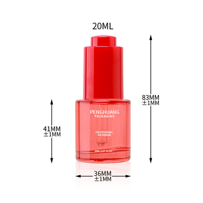 カスタム 20ml 高級 エッセンシャルオイル ガラスボトル 梱包 ドロッパー付き 血清ボトル