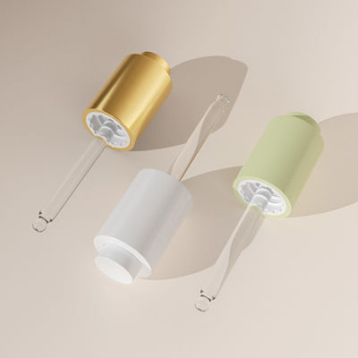 カスタムガラス血清点滴ボトル 30ml 緑色ヘアオイルガラスボトル プレス点滴器付き