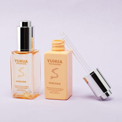 オーダーメイドロゴ プラスチック方形ドロッパーボトル エッセンスオイル血清ボトル オーダーメイドロゴ 皮膚ケア