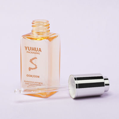 オーダーメイドロゴ プラスチック方形ドロッパーボトル エッセンスオイル血清ボトル オーダーメイドロゴ 皮膚ケア