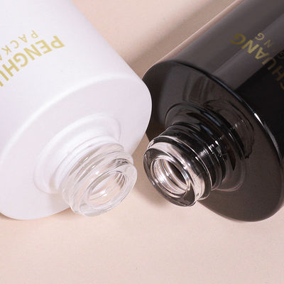 顧客要件に応じてカスタマイズされたロゴと丸いガラスドロッパーボトル