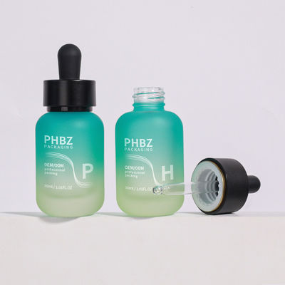 30ml グラス 丸いマットドロッパーボトル 油血清ボトル 皮膚ケア用エッセンシャルオイルと化粧品パッケージング用