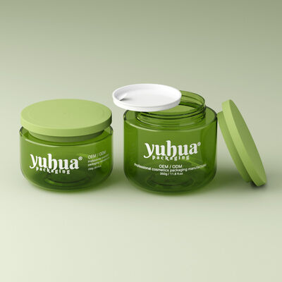 透明またはカラーカスタムプラスチッククリームボトル 丸い形 化粧品クリーム 肌ケアローションおよび美容包装用品に最適