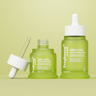 エッセンスオイルセラムボトル ホットスタンプリング印刷を特徴とする スタイリッシュな化粧品パッケージとスキンケア製品の魅力