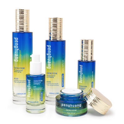 化粧品用コーティングパッケージセット カスタムラウンドパッケージソリューション エレガントなプレゼンテーションと保護を提供