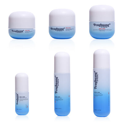 シルクスクリーン印刷表面処理をカスタムロゴとカラーパーソナライゼーションを提供するガラス化粧品パッケージセット