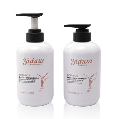 500ml 円形 PET 化粧品ボトル リサイクル可能な材料で作られ,化粧品の持続可能なパッケージングイニシアチブをサポート