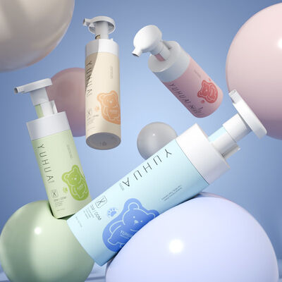 Plastic Packaging foam Bottles Suitable for Cosmetic Products Featuring Screw Cap Design and Silk Screen Printing Compatibility