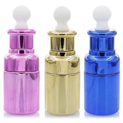 35ml化粧品のガラス ビンの空の血清オイルの本質のゆとりの標準的なS020の多彩な点滴器のびん