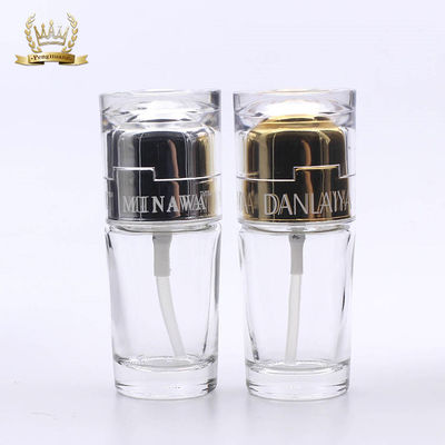 Free Samples Cosmetics Packaging 35ml Acrylic Cover Clear Liquid Foundation Bottle