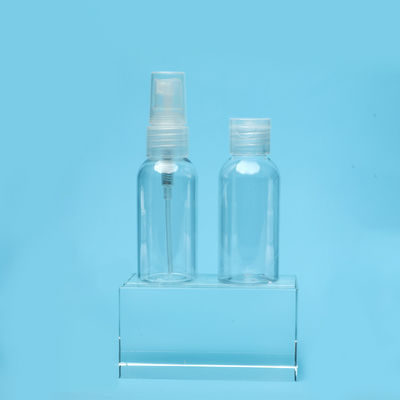 透明な50mlプラスチック包装のびんは薄いノズルが付いているポンプを浸す