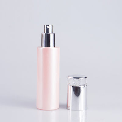 ピンクの絵画100ml 3.4ozガラス スキン ケアのローションのための化粧品ポンプびん