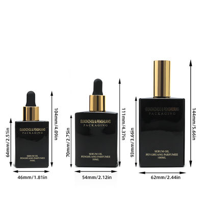 30ml 50ml 100mlの血清のガラス精油の点滴器のびんポンプ化粧品の包装