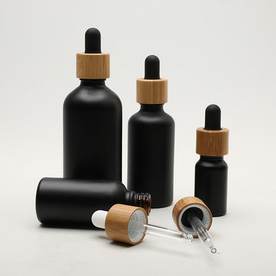 円形5mlタケ黒い精油の点滴器のびん