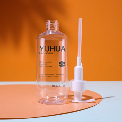 250ml 300ml 500mlペット シャンプーはポンプを搭載する明確なプラスチック スプレーのびんをびん詰めにする