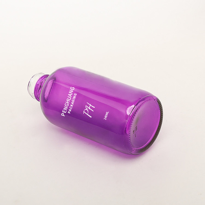 60ml 120ml 240ml紫色のボストンのびん4oz 2ozの精油のガラス点滴器のびん