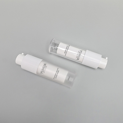 透明な空気のない丸型の倍の壁ペット プラスチックびん15ml 30ml 50ml