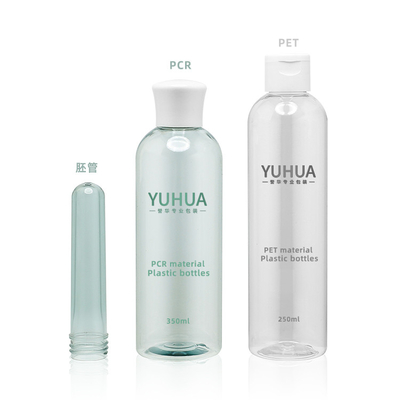 Ecoの白い帽子との友好的なプラスチック包装のびん100ml 300ml 500ml