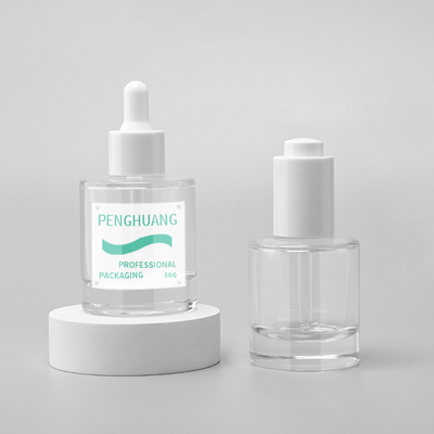 血清のガラス精油の空の点滴器は1OZ 30mlを包む化粧品のSkincareをびん詰めにする