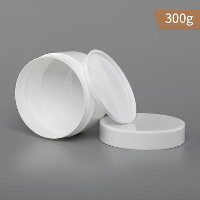 300g PPのプラスチック瓶の単一の壁PPのガスケットが付いている白い色の瓶そして帽子