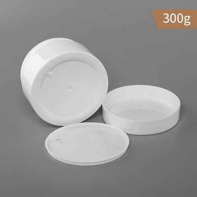 300g PPのプラスチック瓶の単一の壁PPのガスケットが付いている白い色の瓶そして帽子