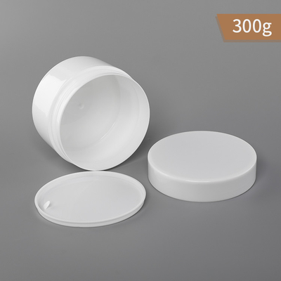 300g PPのプラスチック瓶の単一の壁PPのガスケットが付いている白い色の瓶そして帽子