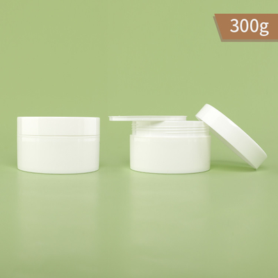 300g PPのプラスチック瓶の単一の壁PPのガスケットが付いている白い色の瓶そして帽子