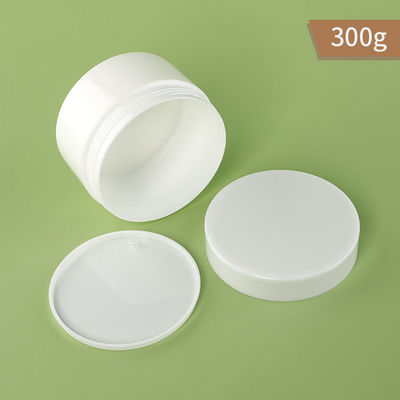 300g PPのプラスチック瓶の単一の壁PPのガスケットが付いている白い色の瓶そして帽子